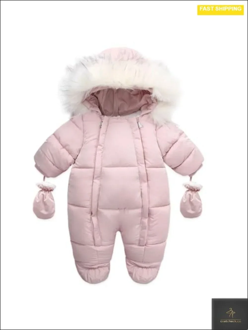 Baby Snowsuit Down Jacket Hooded Romper Puffer Padded Jumpsuit Infant Winter